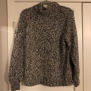 Black & White variegated turtleneck Liz C sweater
